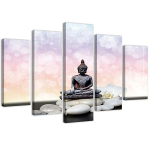 OBRAZ 5 częściowy Zen Buddha Kamienie 150x100