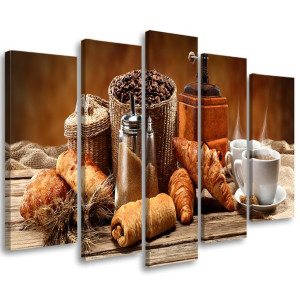 OBRAZ DO KUCHNI Kawa Pieczywo Francuskie 150x100