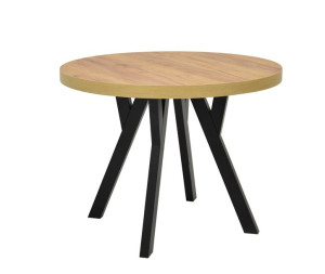 Stół okrągły solidny rozkładany 100/150 dąb craft