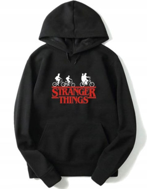 Bluza Stranger Things Damska Z Kapturem Czarna R.l