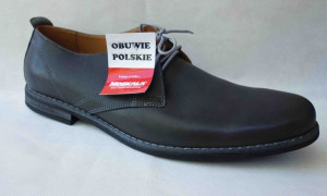 -50% Moskała skórzane półbuty meskie Popiel 43
