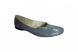 Balerina popiel na szerszą stopę obcas 1cm nr.39