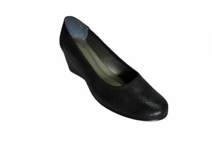 Botek czarny na szerszą stopę obcas 6cm nr.37