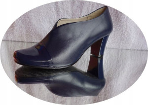Skorzany BOTEK granat  OBCAS 6,5  elegancja 40