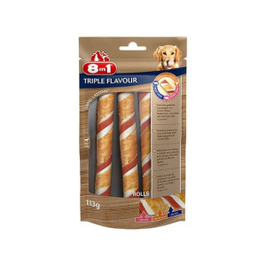 8in1 Triple Flavour Rolls Przysmak Dla Psów 3 sztuki 113 g