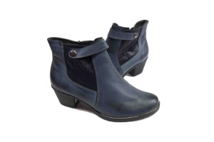 -50% granatowe botki obcas 5,5 cm 37