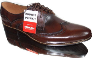 -40% MOSKAŁA skórzane półbuty meskie brąz 39