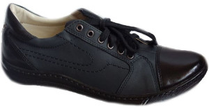 HIT SKÓRZANE buty damskie czarne 38