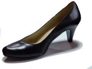 skorzane czólenko CZARNE obcas 6,8 cm 41