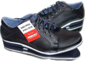 MOSKAŁA skóra BUTY męskie CZARNE rozmiar 45