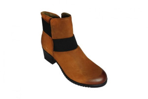 Botki orzech na szerszą stopę obcas 5,9cm nr.37