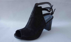 Sandały SKÓRZANE czarny FASHION obcas 7,5 cm 37