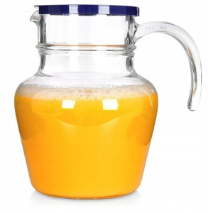 Dzbanek szklany do napojów z uchwytem pokrywką1,4l