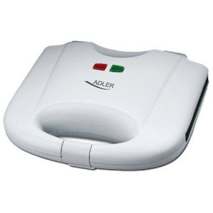 Adler Waffle Maker Ad 311 700 W, Number Of Pastry 2, Belgium, White