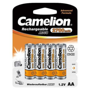 Camelion Aa/hr6, 2700 Mah, Rechargeable Batteries Ni-mh, 4 Pc(s)