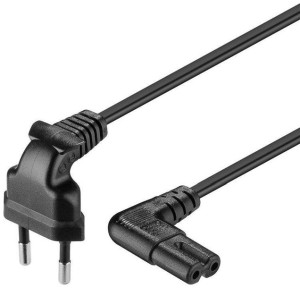 Goobay Euro Connection Cord, Both Ends Angled 97344 0.75 M, Black