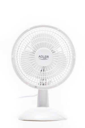 Adler Ad 7301 Table Fan, Number Of Speeds 2, 30 W, Diameter 15 Cm, White