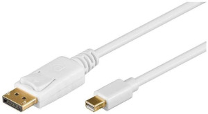 Goobay Mini Displayport Adapter Cable 1.2 52858 1 M, Gold-plated Connectors