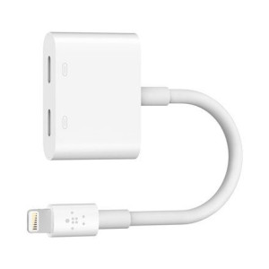 Belkin Lightning Audio + Charge Rockstar Cable, 11.5 Cm, White F8j198btwht