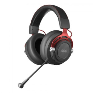Aoc Gaming Headset Gh401 Microphone, Black/red, Wireless/wired