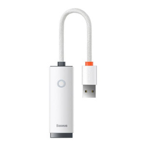 Adapter Sieciowy Baseus Lite Series Usb Do Rj45, 100mbps (biały)
