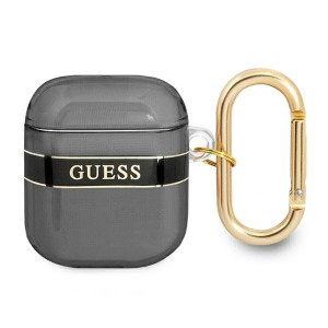 Guess Gua2hhtsk Airpods Cover Czarny/black Strap Collection