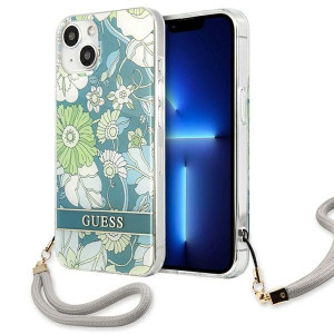 Guess Guhcp13shflsn Iphone 13 Mini 5,4" Zielony/green Hardcase Flower Strap
