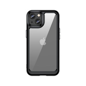 Outer Space Case Etui Do Iphone 13 Sztywny Pokrowiec Z Żelową Ramką Czarny