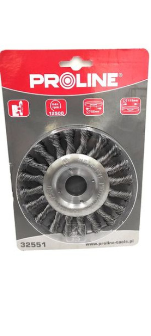 Szczotka Tarczowa Z Drutu Stalowego Skr. Fi=115mm Proline