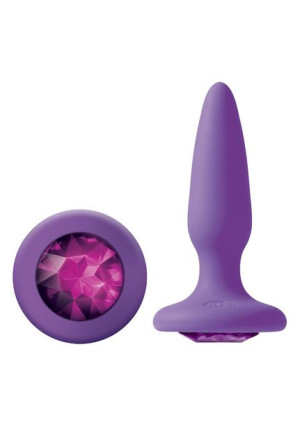 Korek analny Butt Plug GLAMS Mini GEM Fioletowy