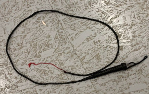 Bat BDSM Kinky Fetish - Mega Whip - 225 Cm - Black