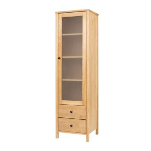 Witryna z szufladami I Prestige wąska drewniana 188x52x45, prawa