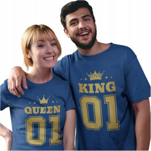Koszulki Dla Par King Queen Prezent Na Walentynki