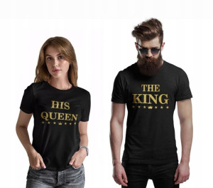 Koszulki King Queen Dla Par Na Walentynki Zestaw