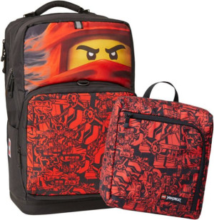 Plecak szkolny LEGO 24L - LEGO Mortensen Maxi Plus NINJAGO - red