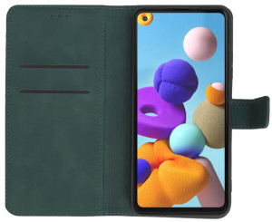 Etui Z Klapką Ekoskin Do Samsung A21s + Szkło Case