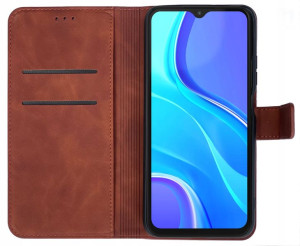 Etui Z Klapką Ekoskin Do Xiaomi Redmi 9 + Szkło