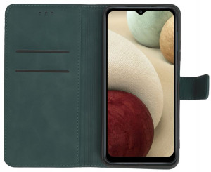 Etui Z Klapką Skórzane Do Samsung A12 + Szkło