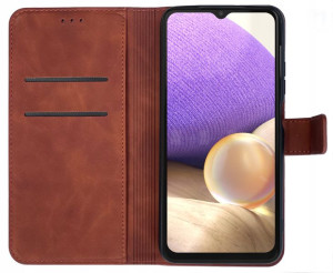 Etui Z Klapką Skórzane Do Samsung A32 5g + Szkło
