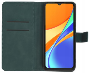 Etui Z Klapką Skórzane Do Xiaomi Redmi 9c + Szkło