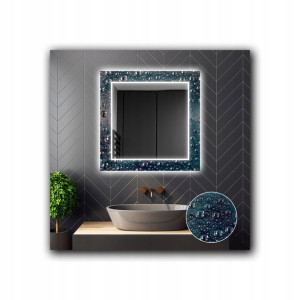 Lustro Kwadratowe Dekoracyjne LED 01 100x100cm