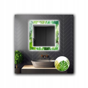 Lustro Kwadratowe Dekoracyjne LED 07 100x100cm