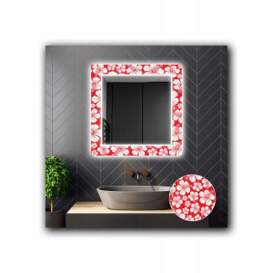 Lustro Kwadratowe Dekoracyjne LED 10 60x60cm