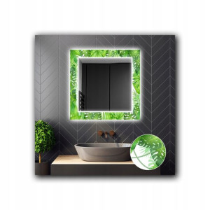 Lustro Kwadratowe Dekoracyjne LED 13 80x80cm
