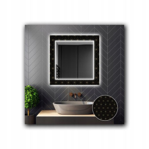 Lustro Kwadratowe Dekoracyjne LED 24 60x60cm