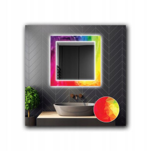 Lustro Kwadratowe Dekoracyjne LED 26 90x90cm