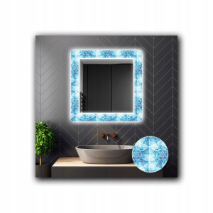 Lustro Kwadratowe Dekoracyjne LED 29 60x60cm