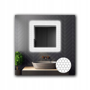 Lustro Kwadratowe Dekoracyjne LED 31 60x60cm