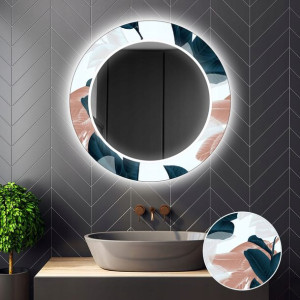 Lustro Okrągłe Dekoracyjne LED 03 80cm