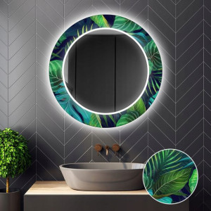 Lustro Okrągłe Dekoracyjne LED 04 80cm